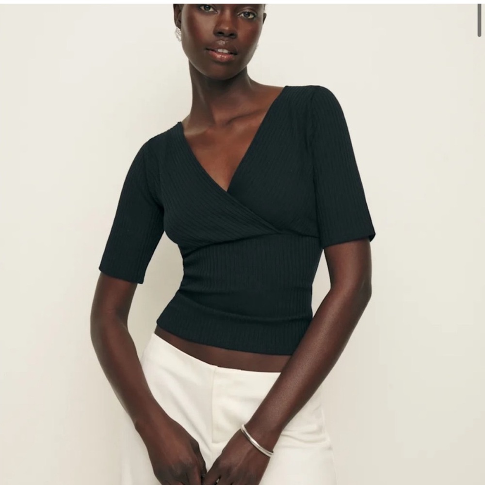 Reformation Eloise Knit Top Black - Size M
